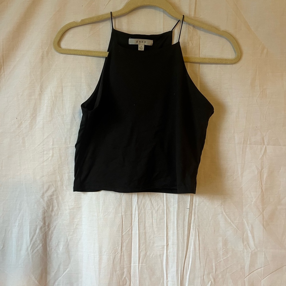 black small strapped cami top